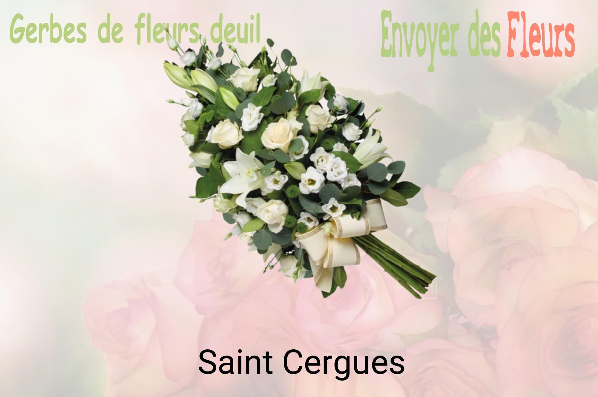 Gerbe de fleurs de deuil livrée à Saint-Cergues
